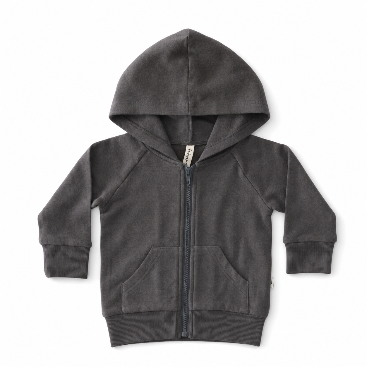 Gray Wash Zip Hoodie