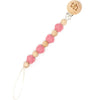 Dusty Rose Grande Rosette Pacifier Clip