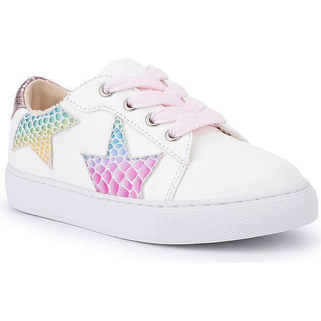 Miss Harper Sneaker in Rainbow Snake Print