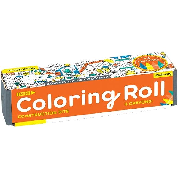 Construction Site Mini Coloring Roll