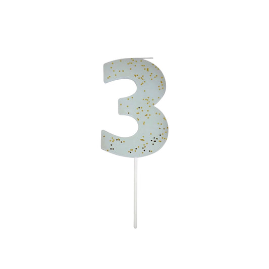 Number "Three" Candle