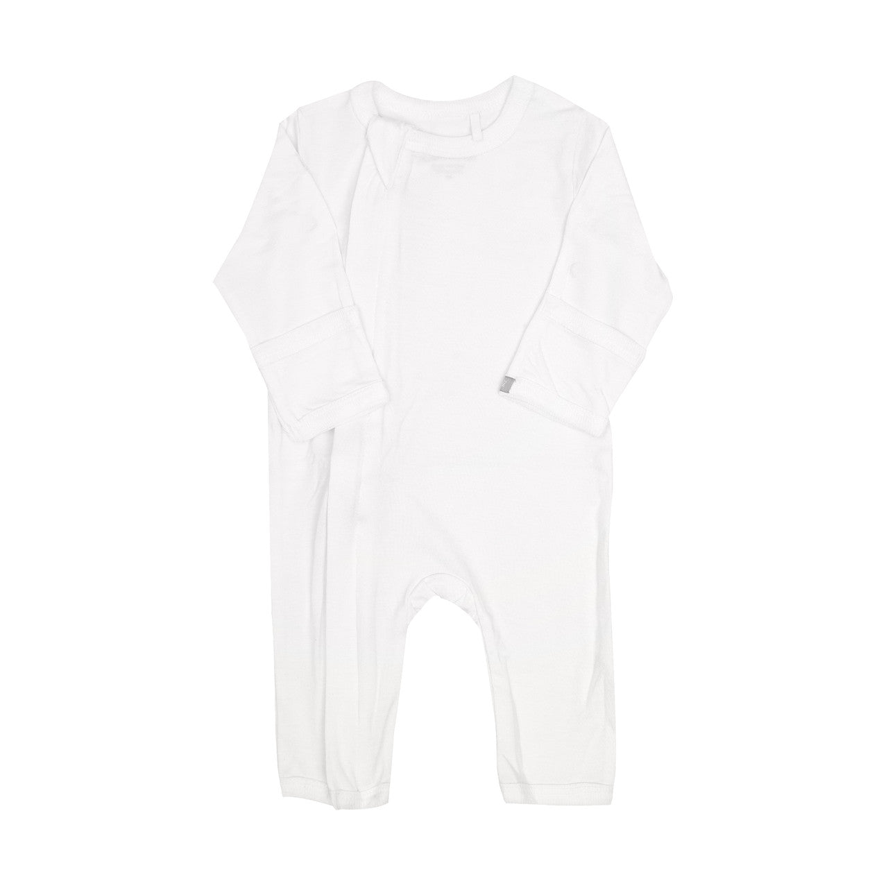 White Basic Zip Romper