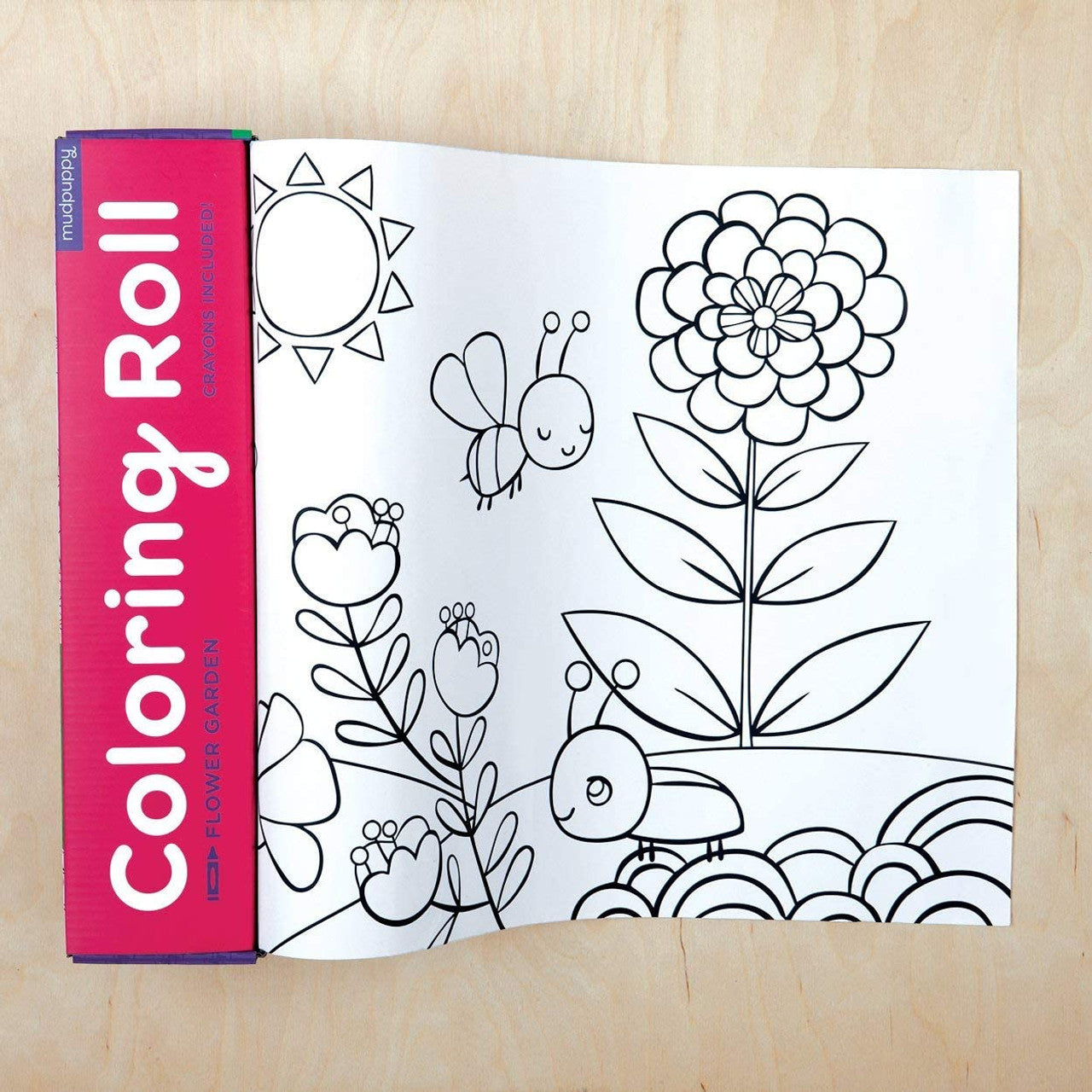 Flower Garden Mini Coloring Roll