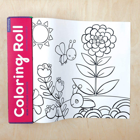 Flower Garden Mini Coloring Roll