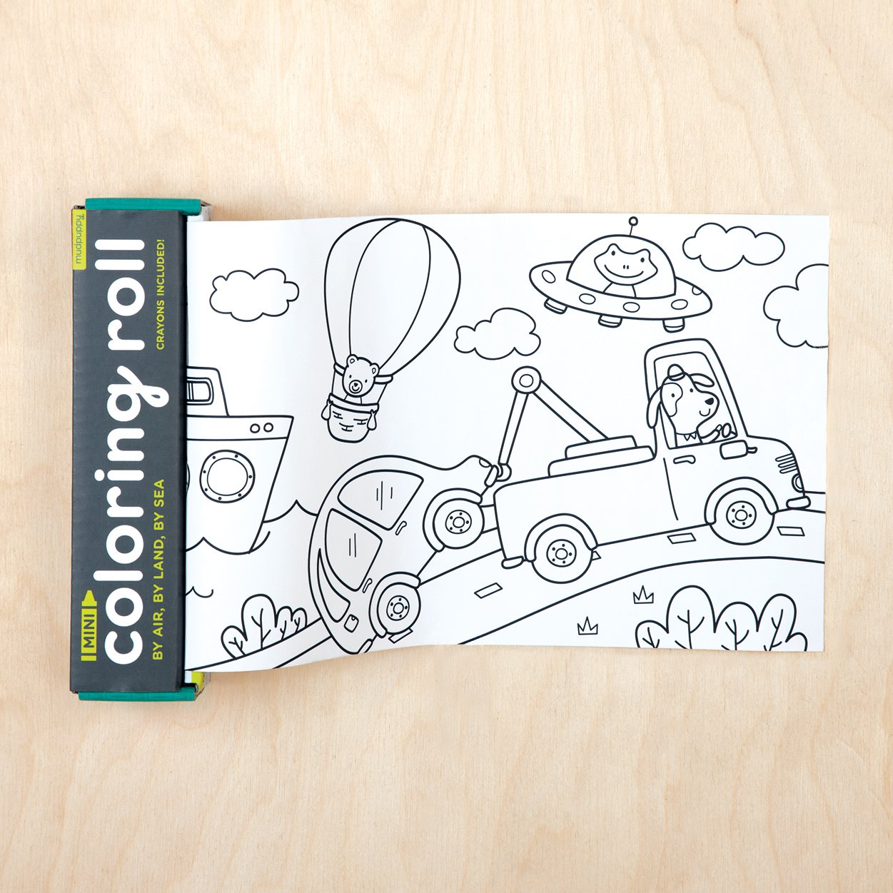 By Air, By Land, By Sea Mini Coloring Roll