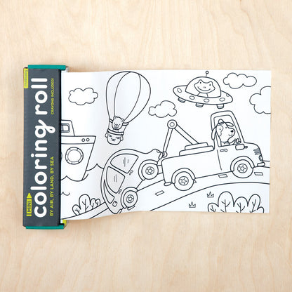 By Air, By Land, By Sea Mini Coloring Roll