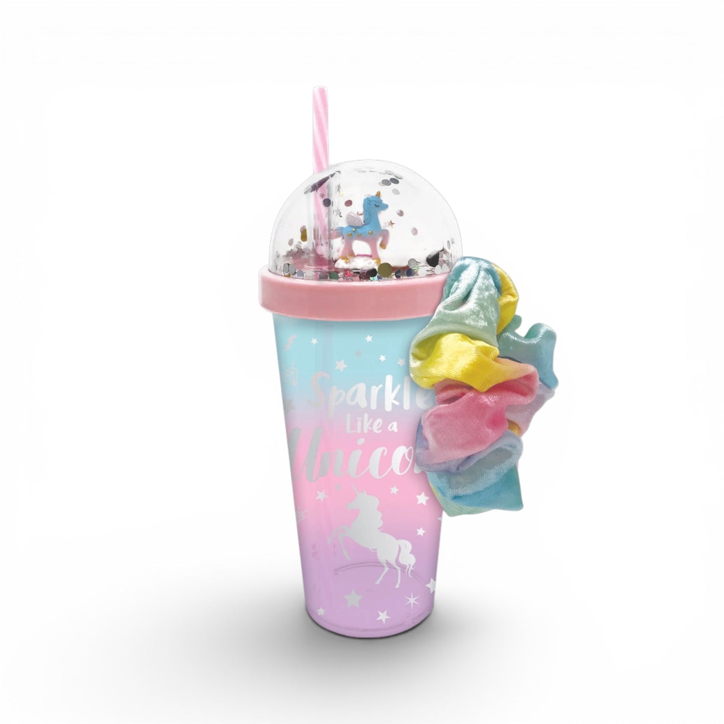 Unicorn Cup & Scrunchie Set