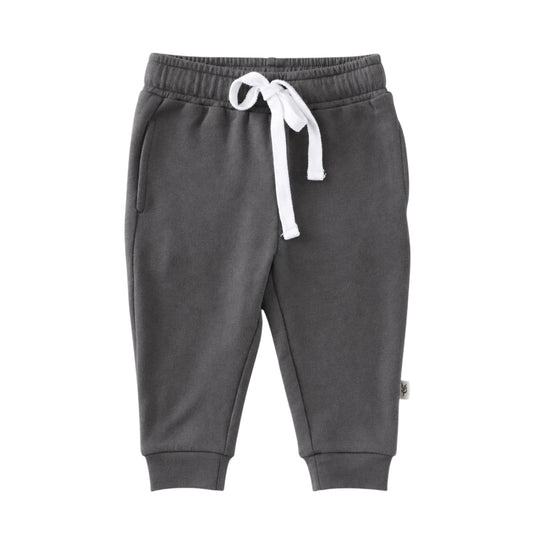 Gray Wash Track Pants