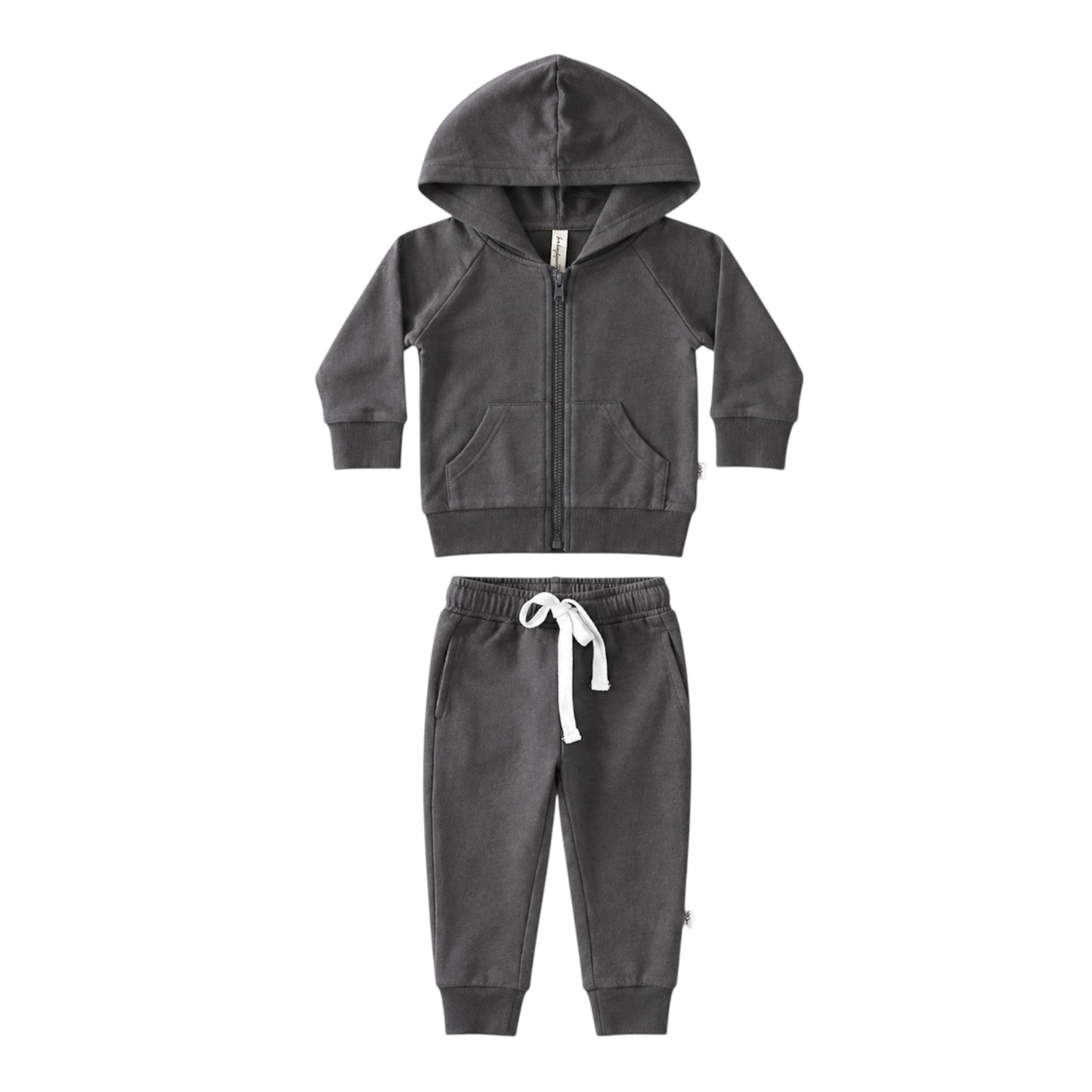 Gray Wash Zip Hoodie