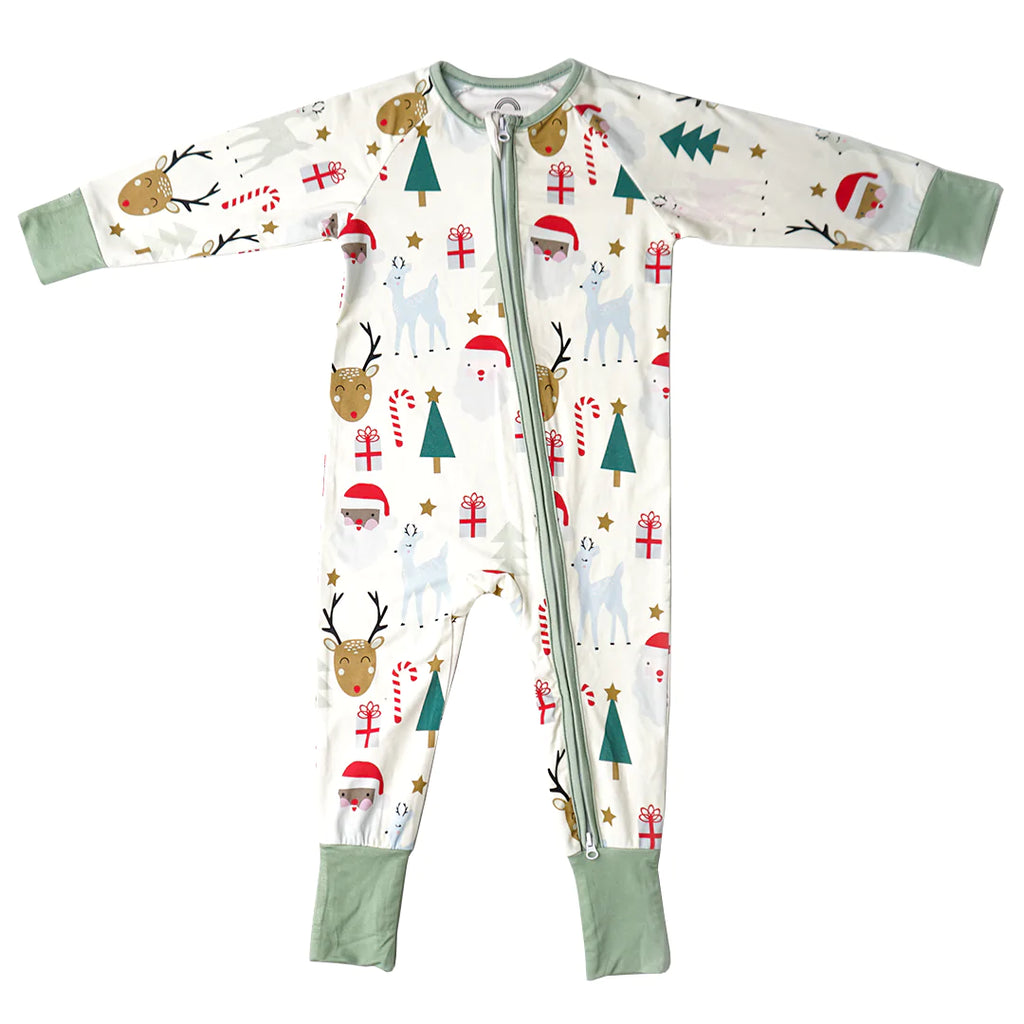 Santa and Friends Bamboo Convertible Romper