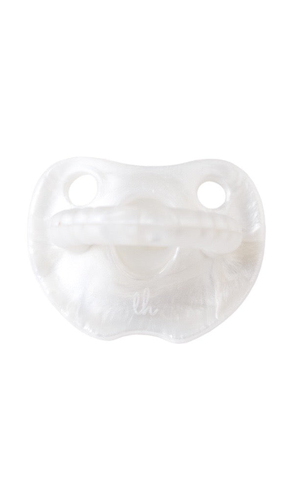 Pearl White Flat Silicone Soother