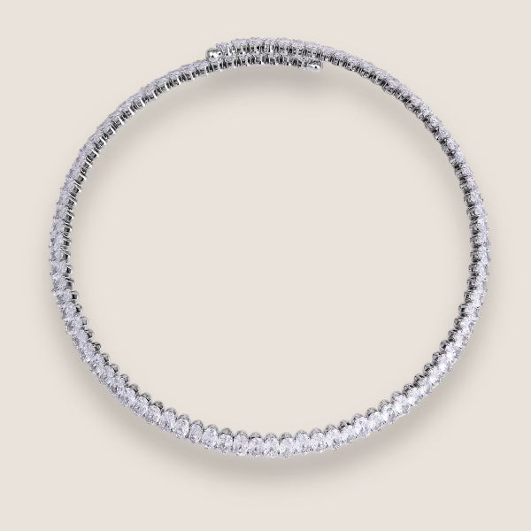 Silver Faux Diamond Necklace