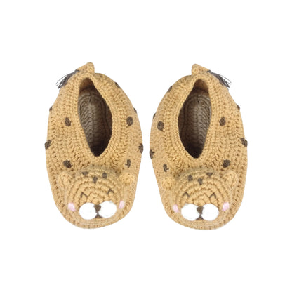 Cecile The Cheetah Hand-Crocheted Baby Booties