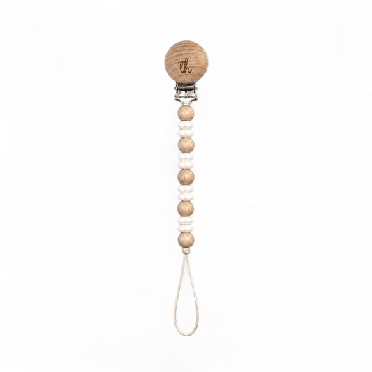 Pearl White Ori Pacifier Clip