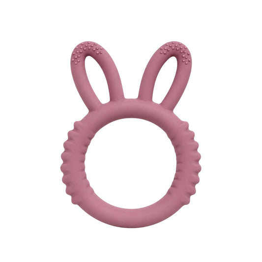 Mauve Bunny Silicone Teether