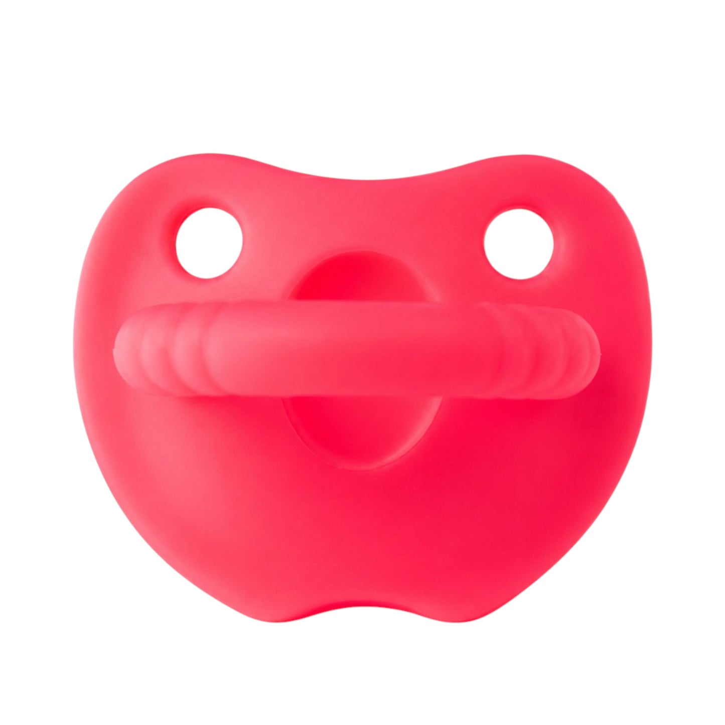 Shocking Pink Flat Silicone Soother