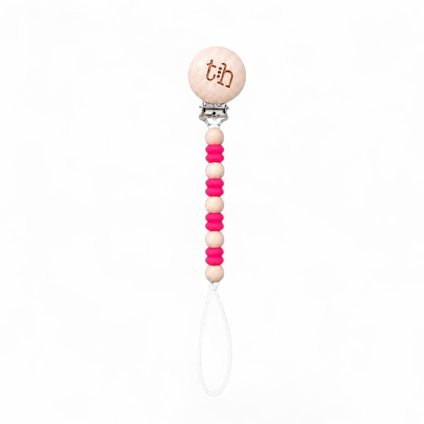 Shocking Pink Ori Pacifier Clip