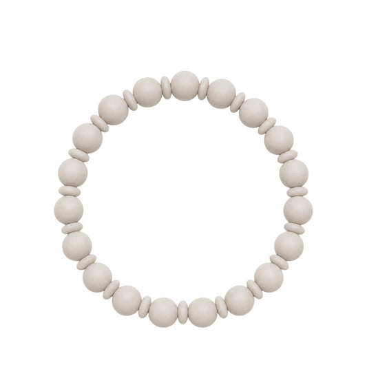 Taupe Silicone Teething Ring Toy