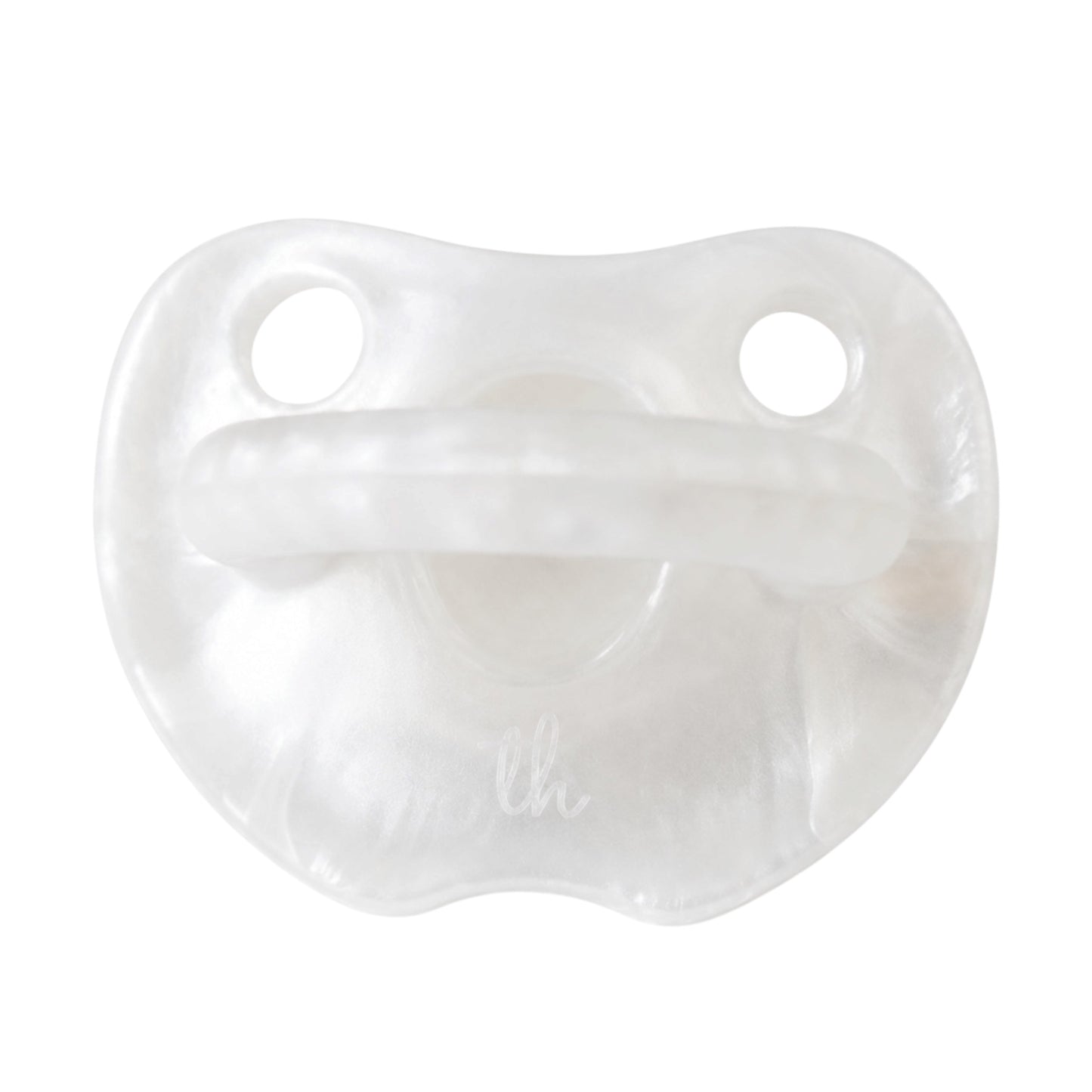Pearl White Flat Silicone Soother