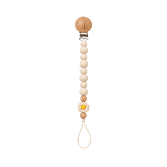 Navajo Beige Ori Sunflower Pacifier Clip