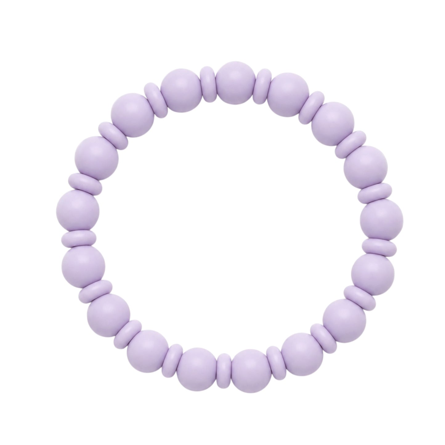 Lavender Silicone Teething Ring Toy