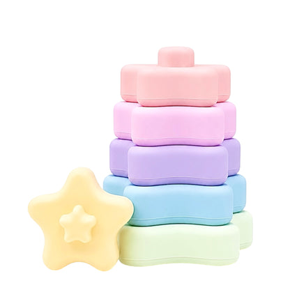 Neon Stars Teether + Stacker