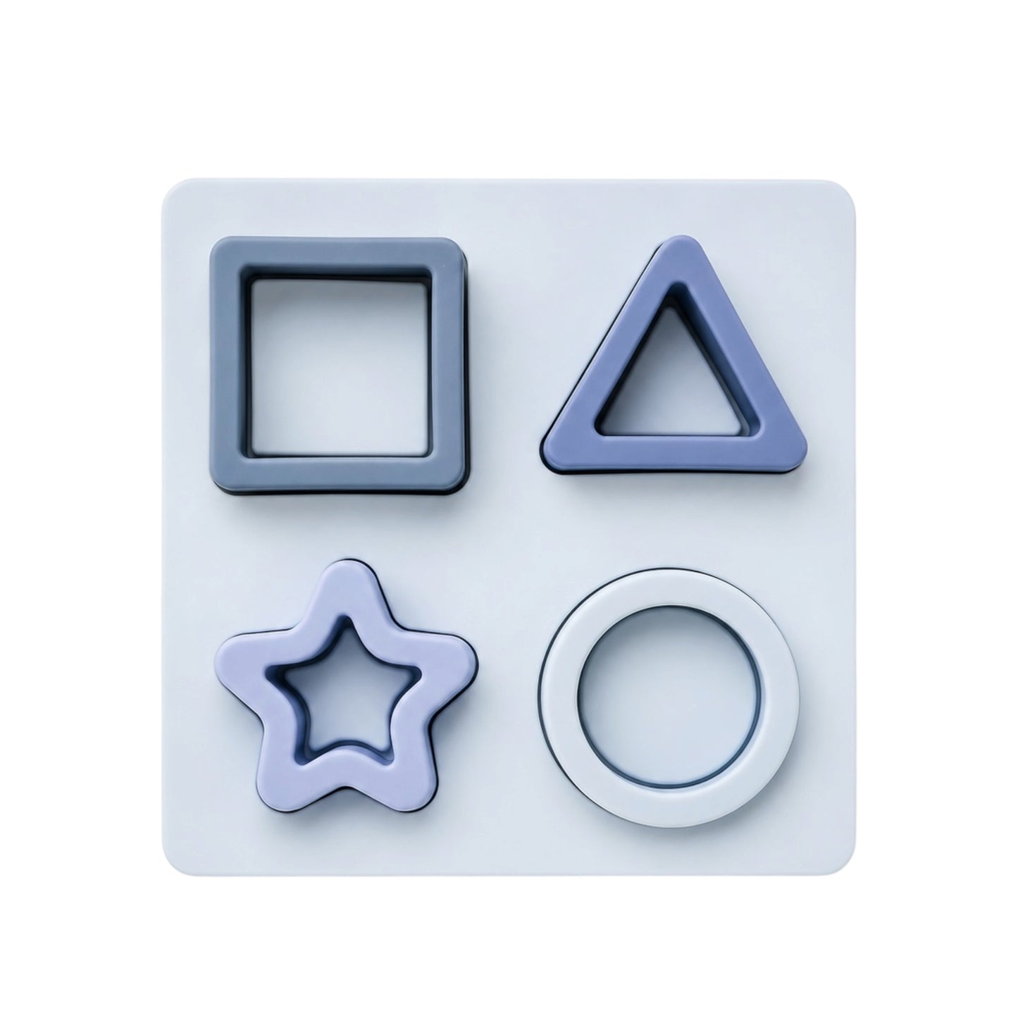 Classic Blue Silicone Puzzle + Teether