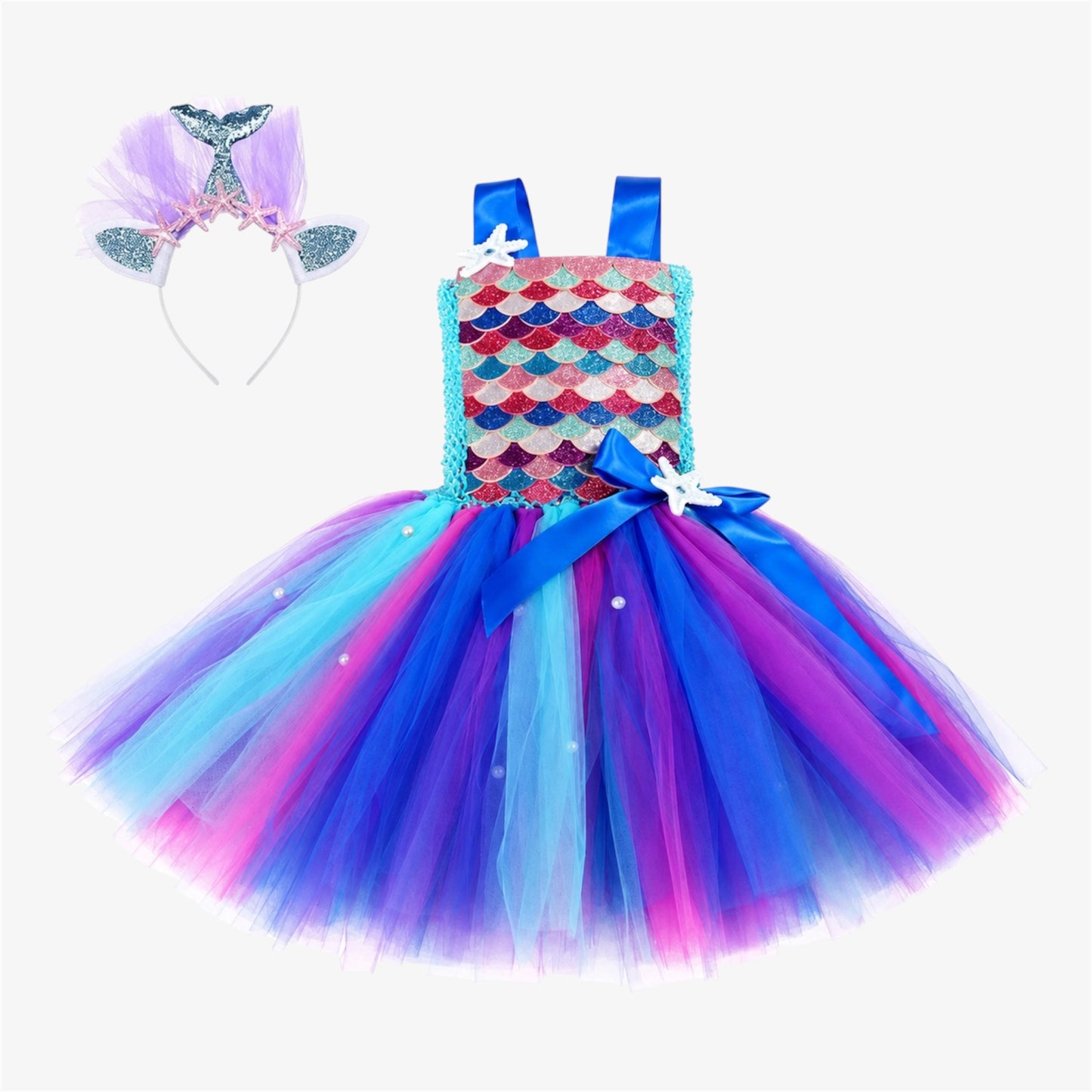 Glittery Mermaid Tutu with Headband