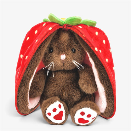 Strawberry Hide & Seek Bunny Plush Toy