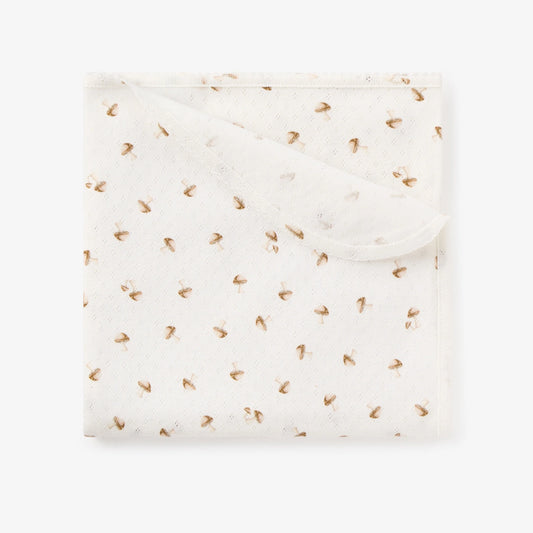 Forest Forager Organic Cotton Pointelle Baby Blanket