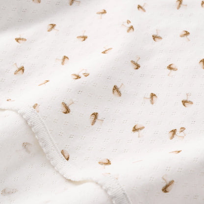Forest Forager Organic Cotton Pointelle Baby Blanket