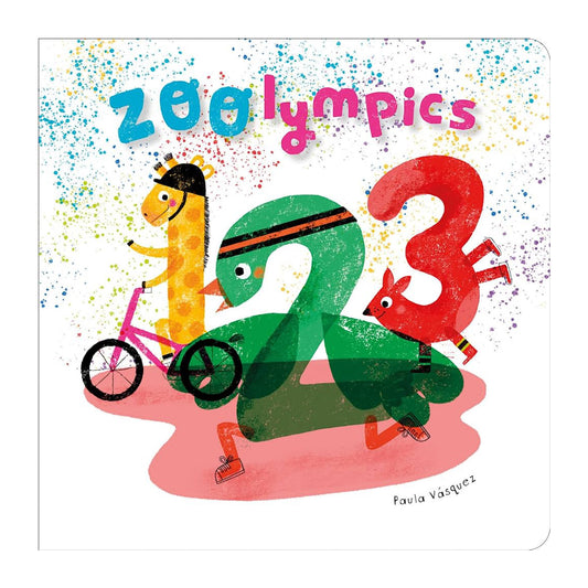 A colorful board book cover featuring cartoon animals representing different numbers, with a focus on the number 3, indicating it's likely aimed at young children. 