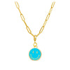 Blue Happy Face Necklace