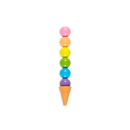 Rainbow Scoops Vanilla Stacking Crayons