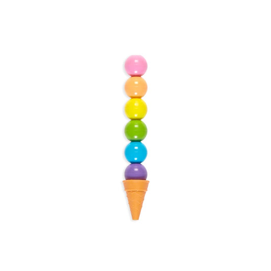 Rainbow Scoops Vanilla Stacking Crayons