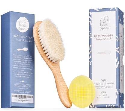 Wooden Baby Goat Hair Brush