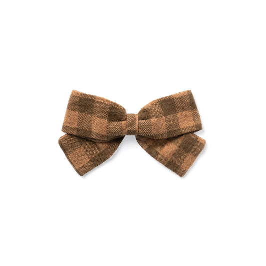 Gingham Big Bow Hair Clip