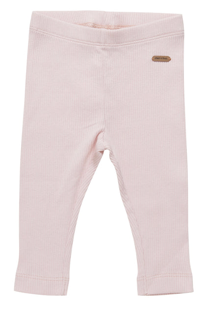 Baby Pink Ribbed Leggings