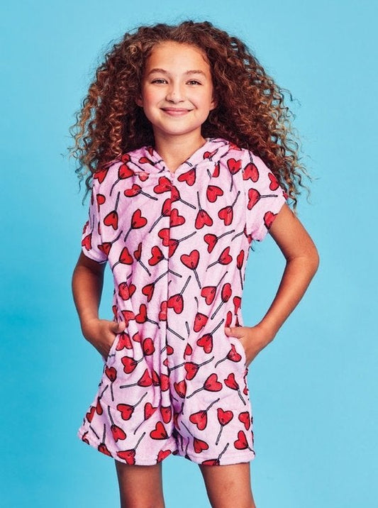 Lollipop Hearts Plush Romper