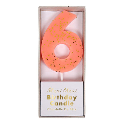 Number "Six" Candle