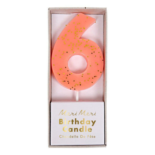 Number "Six" Candle