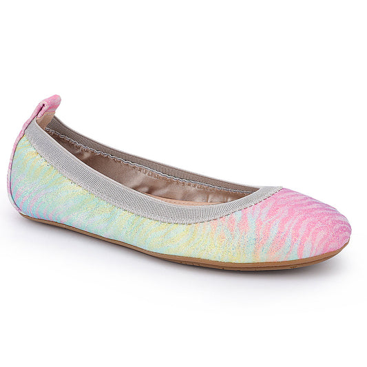 Zebra Rainbow Glitter Miss Samara Ballet Flat