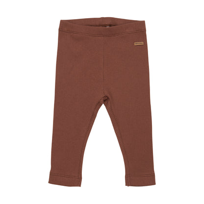 Brown Ribbed Leggings