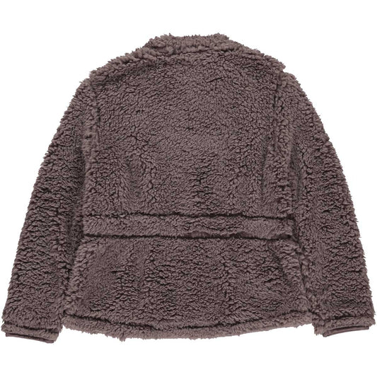 Brown Ruffle Teddy Jacket