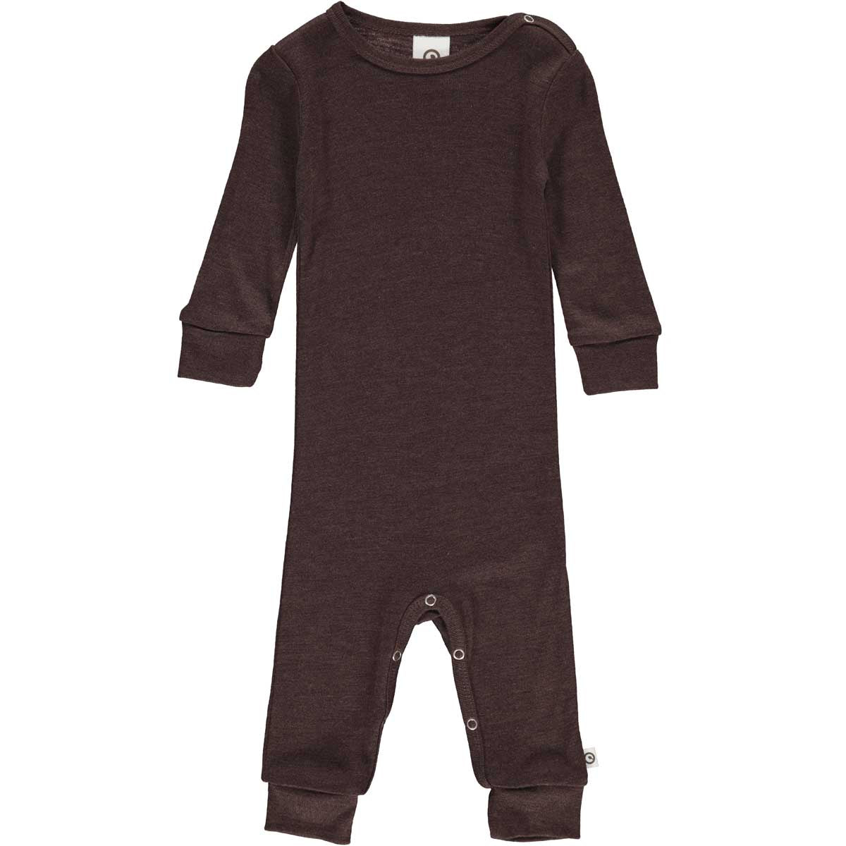 Organic Wool Brown Romper