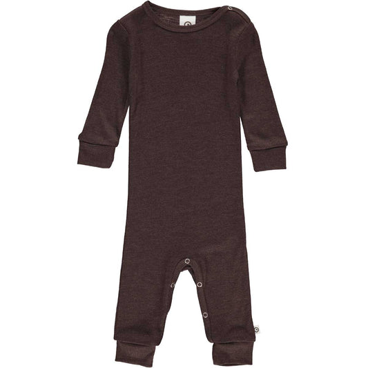 Organic Wool Brown Romper