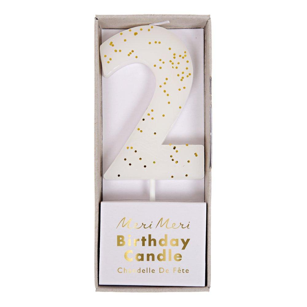 Number "Two" Candle