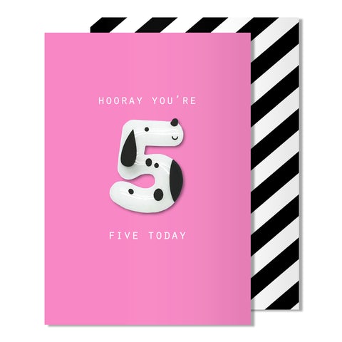 Removable Magnet 5 Birthday Card Dog