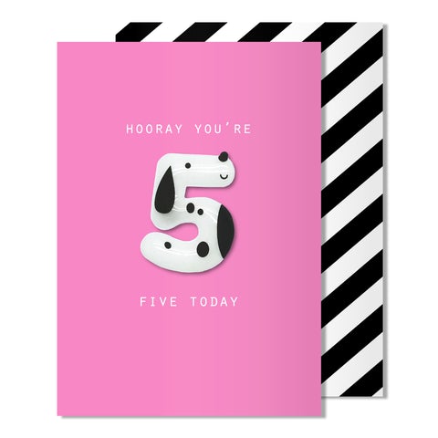 Removable Magnet 5 Birthday Card Dog
