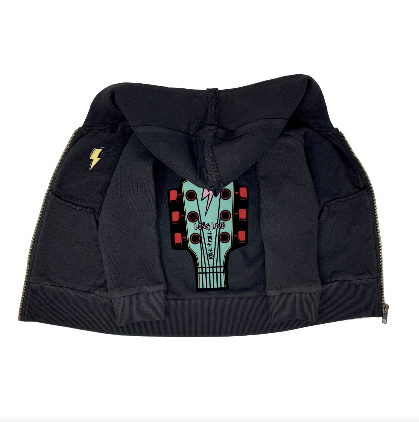 Black Guitar Zip Hoodie
